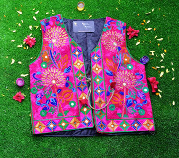 Malta Traditional Embroidery Koti With Multi Colors